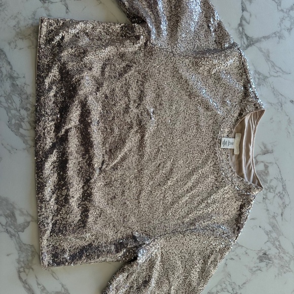 H&M champagne sequin crop top - Picture 8 of 11